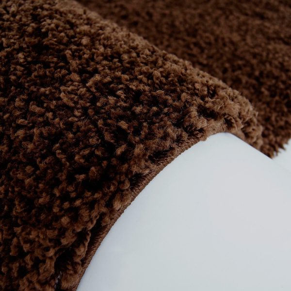 Shaggy Solid Brown Area Rug Online now