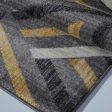 Lynn Valley Grey Gold Mat 2 x3 3  (60cm x 100cm) For Sale