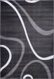 Turkish Dark Gray Contemporary Spirals Area Rug Online Hot Sale