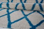 Toronto Trellis Ivory Turquoise Area Rug For Discount