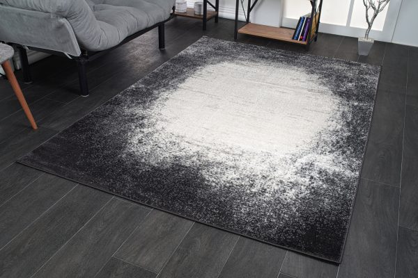 Lucas Dark Light Grey Modern Bordered Plain Solid Color Area Rug Online Hot Sale