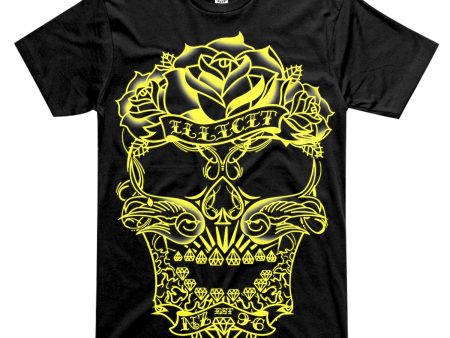 Tattoo Skull - yellow print on Sale