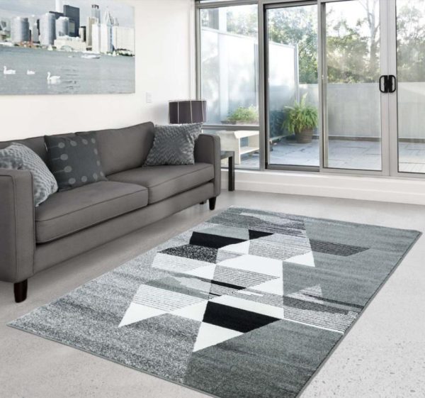 Grey Triangles Area Rug Sale