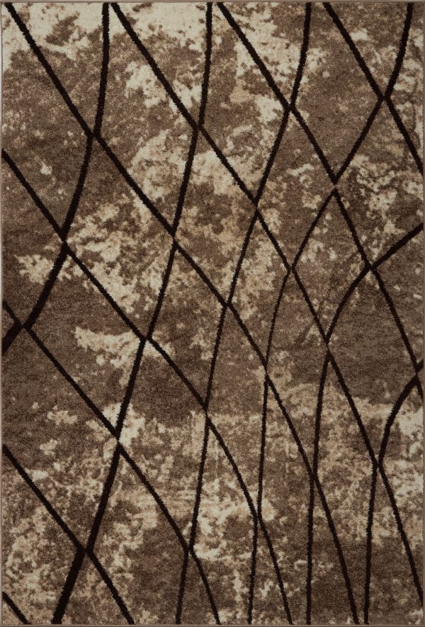 Centre Parkway Dark Beige Brown Area Rug For Sale