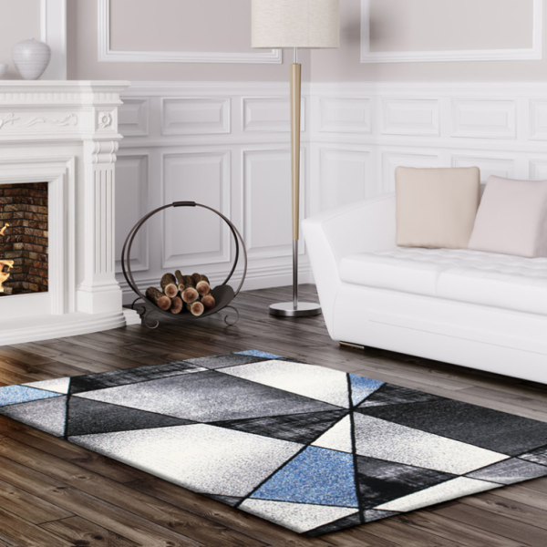 Emperor Abstract Gray Blue Area Rug Online Hot Sale