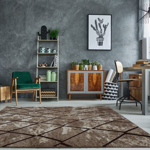 Centre Parkway Dark Beige Brown Area Rug For Sale