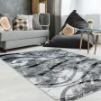 Ivory Grey Black Abstract Area Rug Online Sale