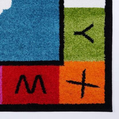 Alphabets Numbers Blue Multi Area Rug Discount