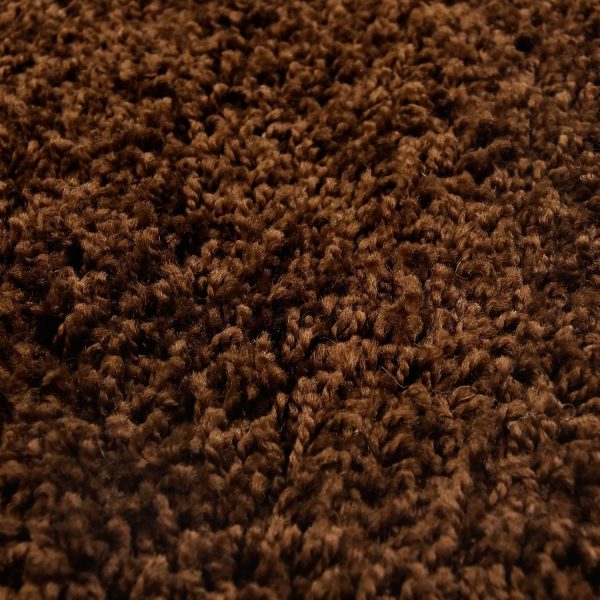 Shaggy Solid Brown Area Rug Online now