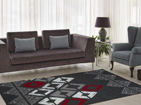 Flash Grey Geometric Area Rug Sale