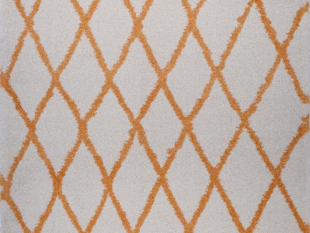 Toronto Trellis Ivory Orange Area Rug Online