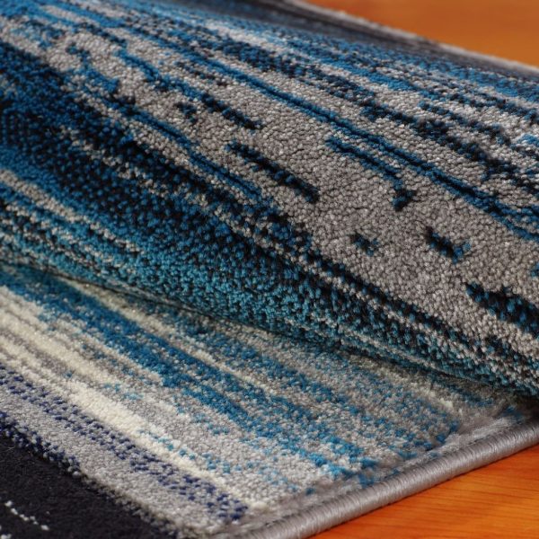 Copper Blue Grey Area Rug on Sale