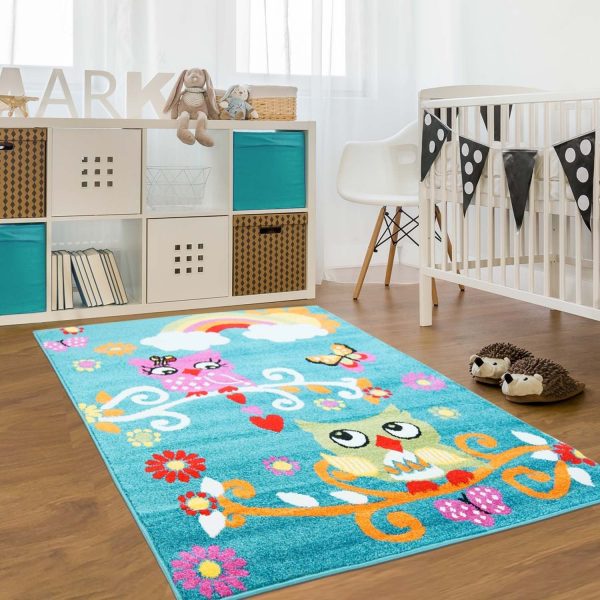 MODA KIDS OWL AREA RUG Turquoise Fashion