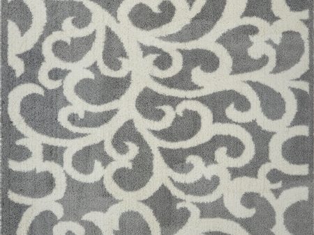 Nanaimo Shaggy Light Grey Micro-Polyester Rug For Sale