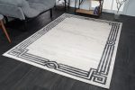 Lucas Dark Light Grey Modern Straps Design Area Rug Online now