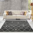 Victoria Trellis Grey Ivory Shaggy Area Rug Supply