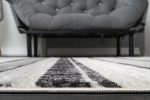 Lucas Dark Light Grey Modern Contemporary Area Rug Online now