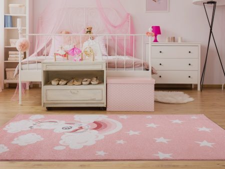 Light Pink Unicorn Kids Area Rug Fashion