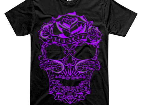 Tattoo Skull - purple print For Cheap