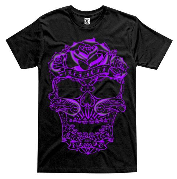 Tattoo Skull - purple print For Cheap