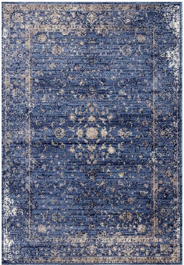 Garnier Blue Beige Vintage Area Rug Hot on Sale