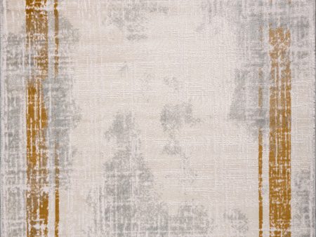 Mustard Grey Bordered Modern Contemporary Minimalistic Area Rug For Living Room Bedroom Online Sale