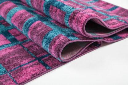 Grand Square Pink Turquoise Area Rug Hot on Sale