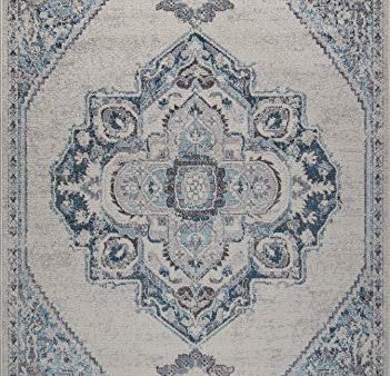 Miranda Persian Traditional Ivory Blue Area Rug 2 7  X 4 11  (Approx. 3 by 5 feet) for Entrance, Hallway, Balcony For Discount