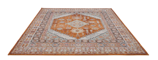 Mashad Persian Terra Orange Area Rug Online Hot Sale