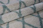 Toronto Trellis Ivory Aqua Green Area Rug Discount