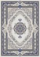 Traditional Blue and Grey Flat Pile Area Rug Hot on Sale