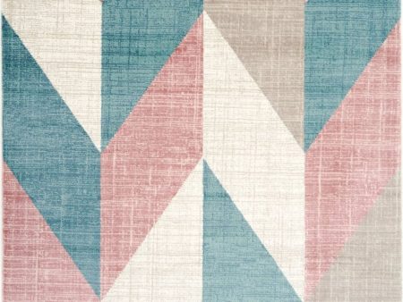 Vintage Chevron Teal Pink Area Rug Online