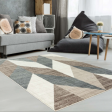 Vintage Chevron Beige Brown Area Rug Online now