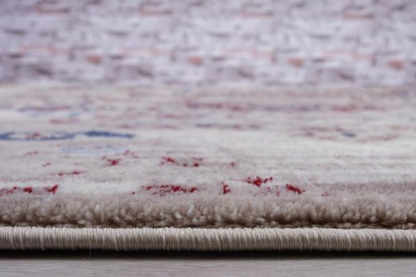 Victoria Traditional Distressed Style Blue Red Area Rug For Discount