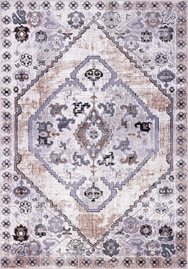 Everest Collection Chania Traditional European Durable Soft Beige and Cream rug Sale