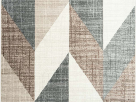 Vintage Chevron Beige Brown Area Rug Online now