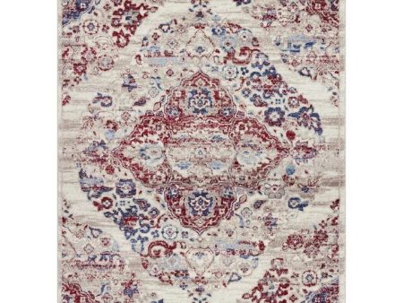 Kentucky Pearl Blue Red Traditional Area Rug on Sale