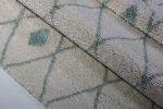 Victoria Trellis Ivory Aqua Green Shaggy Area Rug on Sale