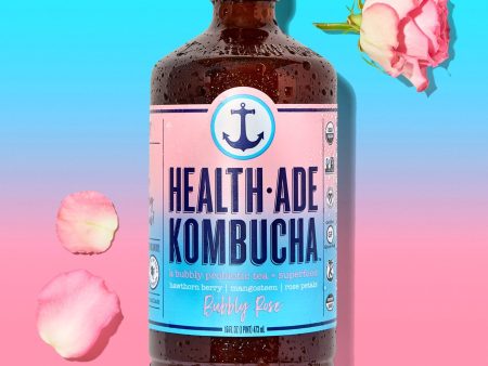 Health Ade Bubbly Rose Kombucha Og 16 Oz on Sale