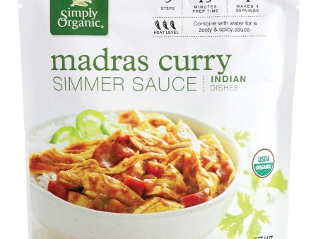 Simply Organic Madras Curry Simmer Sauce 8oz Fashion