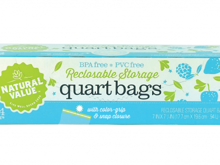 Natural Value Quart Storage Bags 25 Ct Fashion