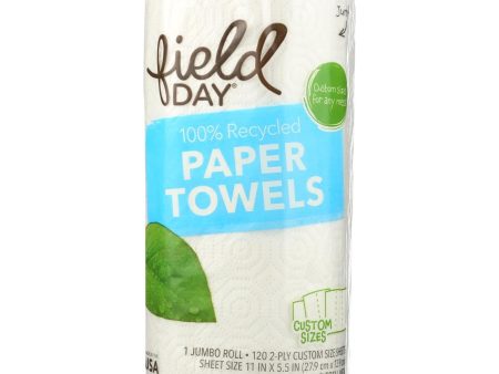 Field Day Paper Towels 2ply Custom Size Roll on Sale