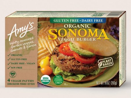 Amys Sonoma Veggie Burger Ogc 10 Oz Supply